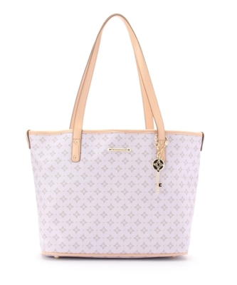 モノグラムチャーム付きトートバッグ