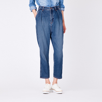 （GU）ハイウエストマムジーンズＵＲ