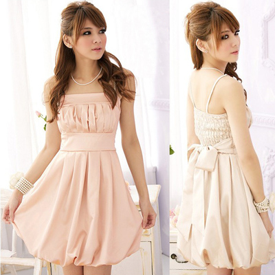 リボン付きキャミソールバルーンパーティードレス