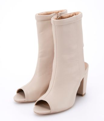 オープントゥショートブーツ