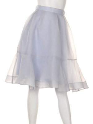 オーガンジーフレアスカート