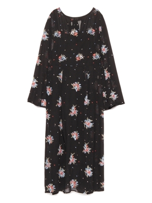 Lily Brown クロスステッチ刺繍ロングワンピ