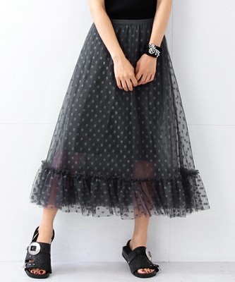 チュール シアー スカート