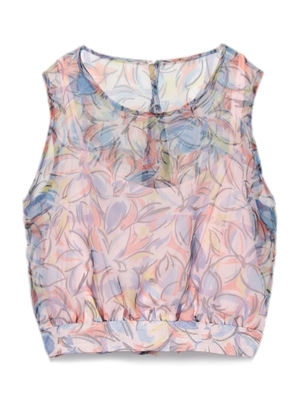 フラワーオーガンジートップス