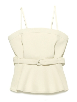 ベルト付きぺプラムビスチェ