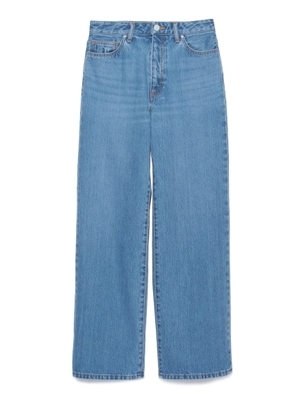 ジャストウエストワイドデニムパンツ