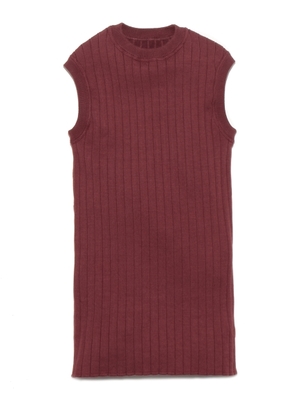 ウォッシャブルワイドリブノースリーブトップス