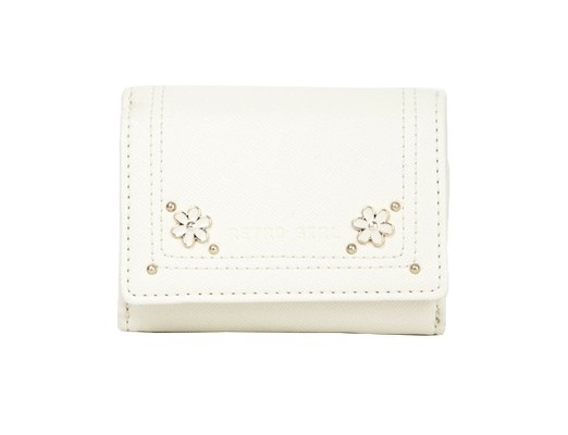 カルペフラワーモチーフ 三つ折りコンパクトウォレットミニ財布