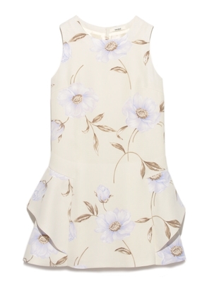 ペールトーンフラワーワンピース