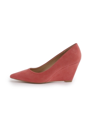 sentore amaranto Ｆレザーウェッジソールパンプス