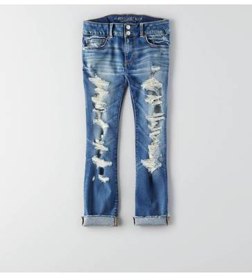 AEOデニムXアーティストクロップ