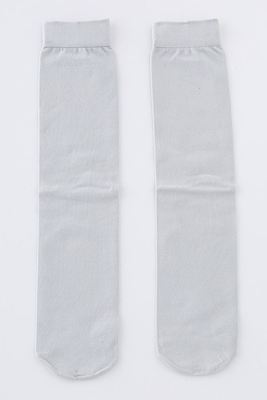 ナイロン平無地ハイソックス