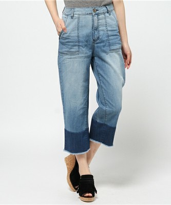 バイカラーブリーチゆるデニム