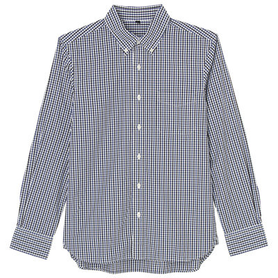 オーガニックコットンギンガムボタンダウンシャツ