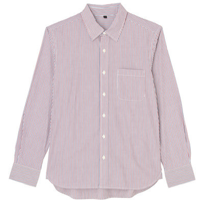 オーガニックコットンストライプシャツ