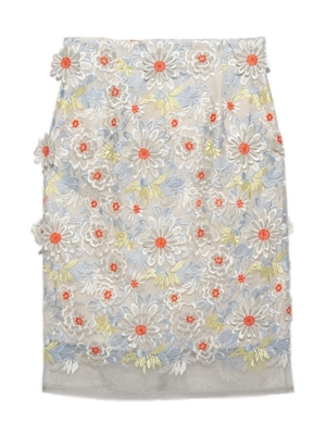 オーガンジーレーススカート