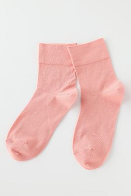 口ゴム幅広無地ソックス