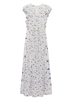 バリエーションフラワーロングワンピース