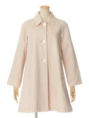 【ご予約】フラワー釦ステンカラーコート/F&A