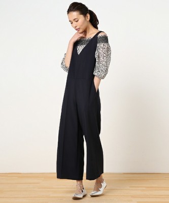 ≪2016S/S予約≫CARREMAN T/R ストレッチ サロペット◆