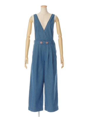 【ご予約】ワイドデニムサロペットパンツ/an another angelus