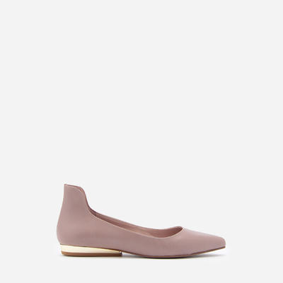 レザーバレリーナフラット 