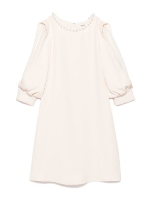 ビジュー付きデザインワンピース