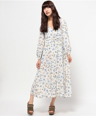 【ナイスクラップ】ボヘミアン花柄ワンピース