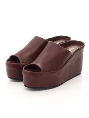 厚底レザーサボ