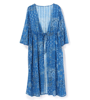 バンダナプリントロングガウン