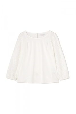 PROPORTION BODY DRESSING（プロポーションボディドレッシング）ストレッチタックレースブラウス