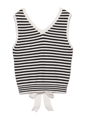 バックリボンニットトップス