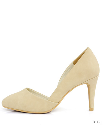 アーモンドトゥサイドオープンパンプス