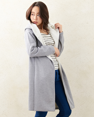 起毛裏毛配色/コーディガン