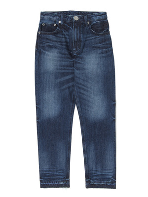 CASUAL】ヘムデザインテーパードBOYSデニム