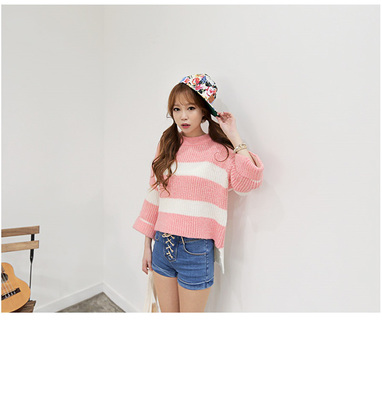 ボーダーニットプルオーバー