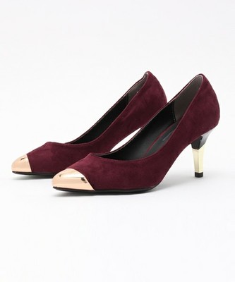 メタルポインテッドトゥパンプス