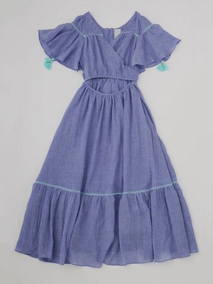 バイカラーカシュクールドレス