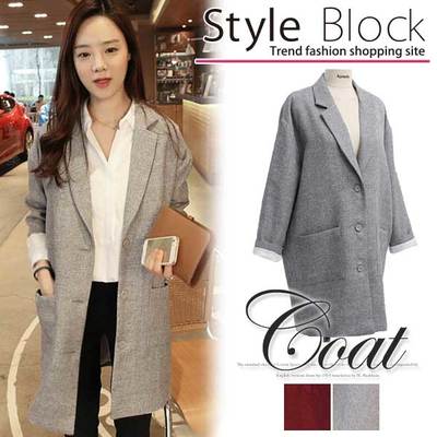 ロールアップシングルブレストポケットコート