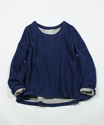 インディゴふわふわ裏毛テントTシャツ