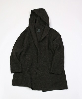 ウールアルパカ縮絨フードコート