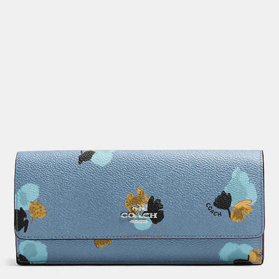 ソフト ウォレット フローラル プリント コーテッド キャンバス