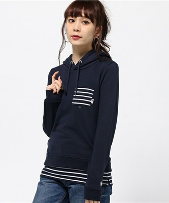 ポケット レイヤード パーカー