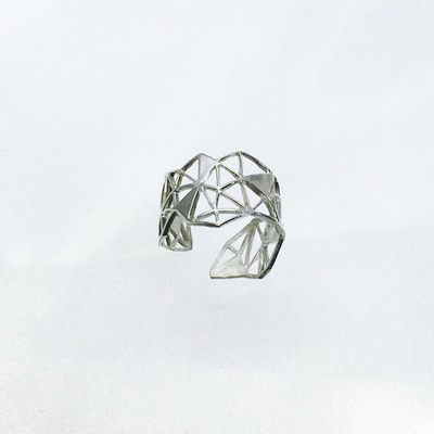 幾何学リング シルバー