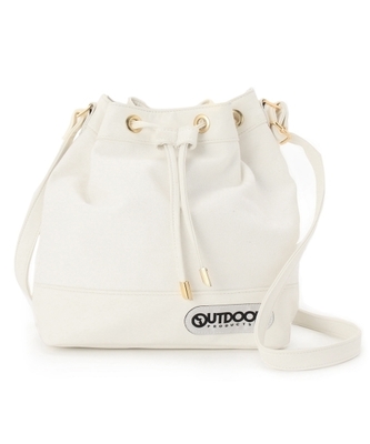 OUTDOOR デニム巾着ショルダーバッグ