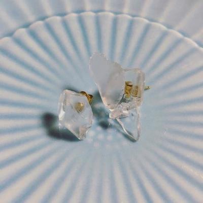 Cigogne souvenir Sand Glass pierce set