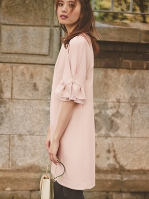 ベルスリーブサックワンピース