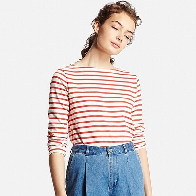 ＷＯＭＥＮ　ボーダーボートネックＴ（長袖）