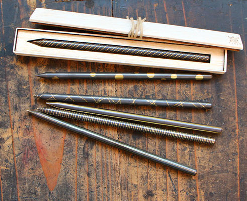 真鍮えんぴつ つむぎ糸 横