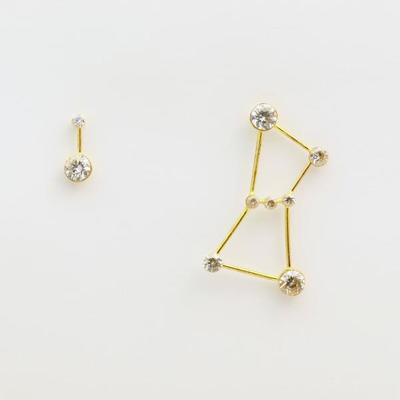 オリオン座とこいぬ座のピアス